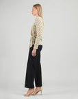 Clara Sunwoo Fan Print Side-Tie Sweater