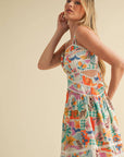 CUT OUT LACE TRIM DRESS