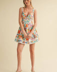 CUT OUT LACE TRIM DRESS