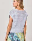 Floral Yoke Crochet Top