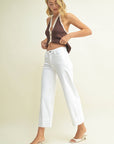 Scissor Cut Cuffed Wide Leg