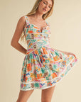 CUT OUT LACE TRIM DRESS