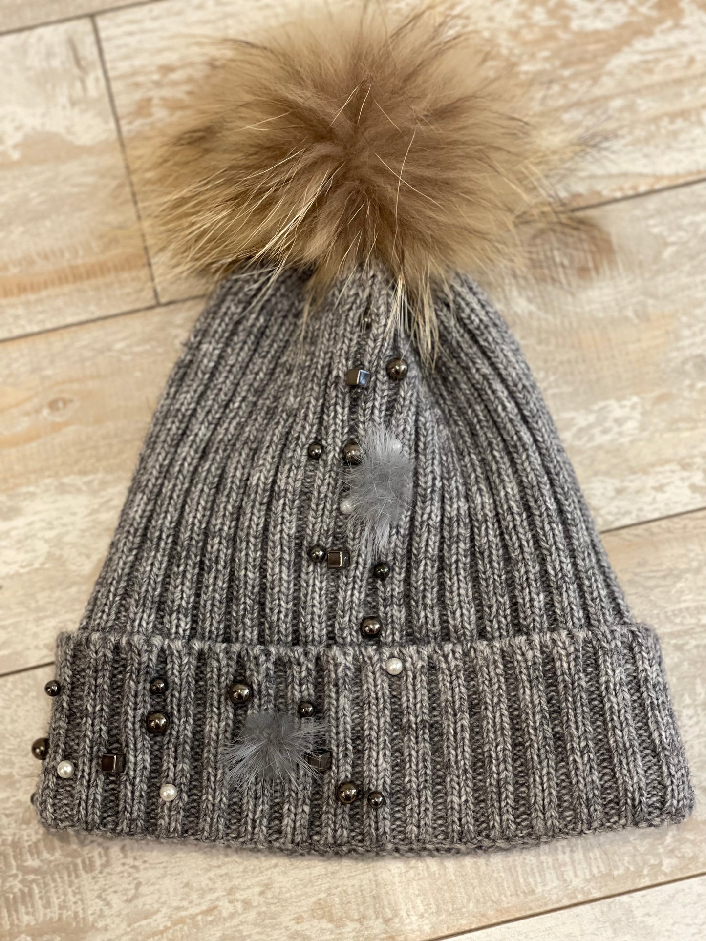 Faux Fur Pom Hat