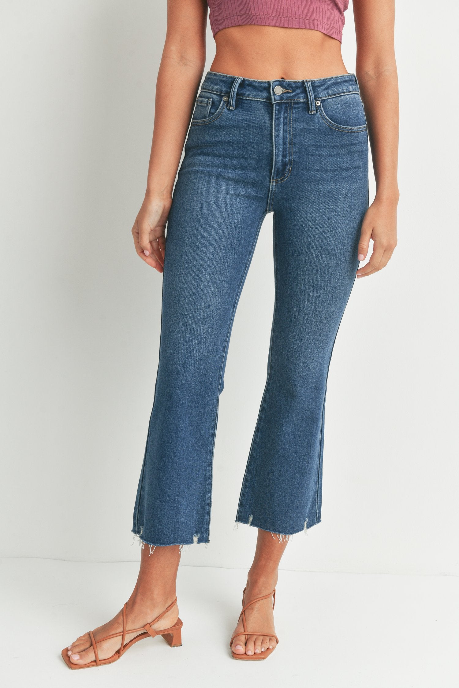 JBD Crop Flare w/ Distressed Hem