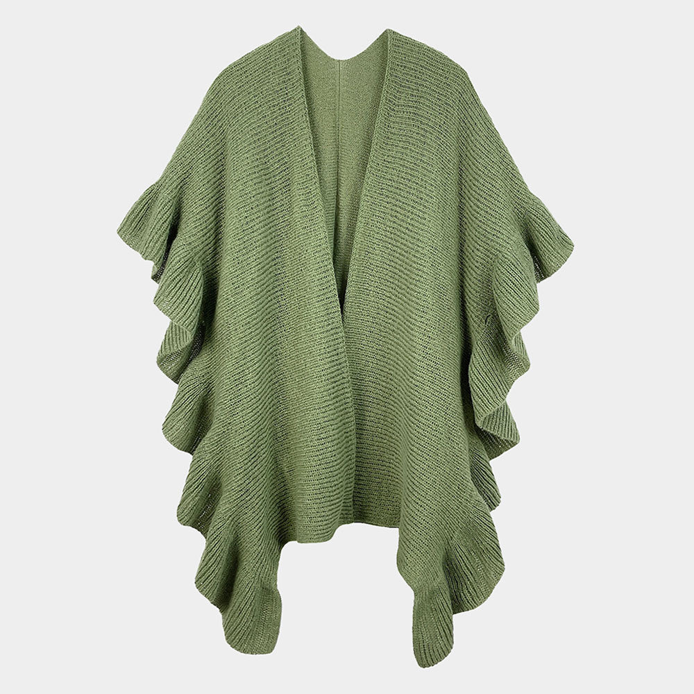 Ruffle Edge Poncho