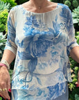 Italian Silk Printed Top