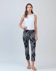 Floral Print Knit Pull-On Capri