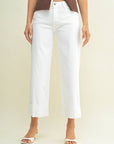 Scissor Cut Cuffed Wide Leg