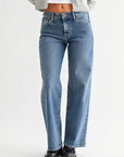 Mid Rise Slim Wide Leg