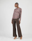 Clara Sunwoo Side Pull-Tie Leopard Sweater