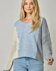 Sky Color Blocked Sweater