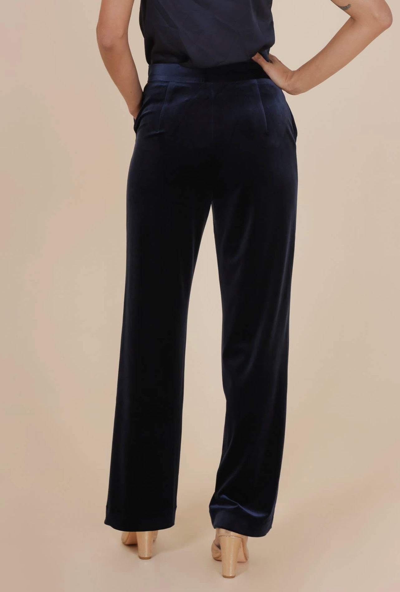High Waist Velvet Pants