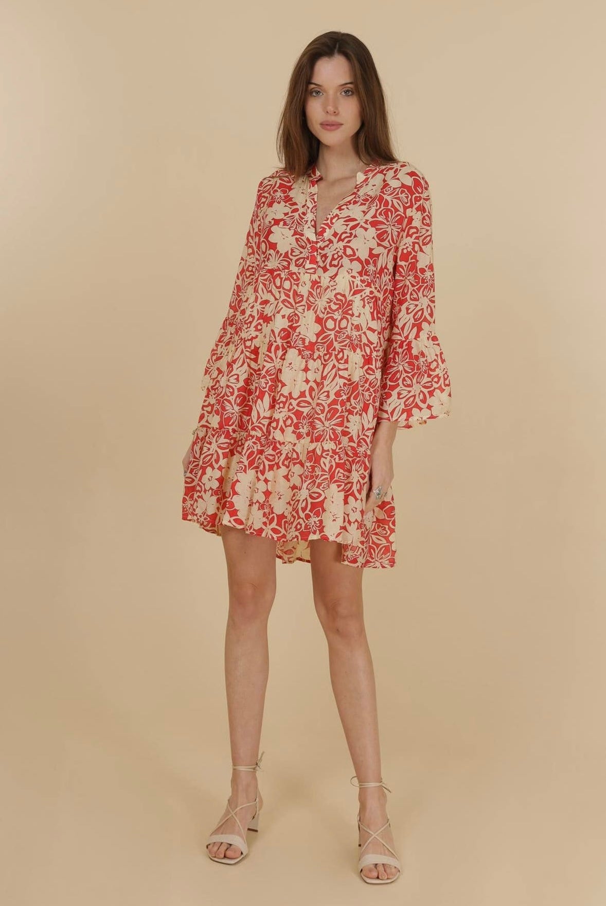 Saint Tropez Dress Ecru Floral