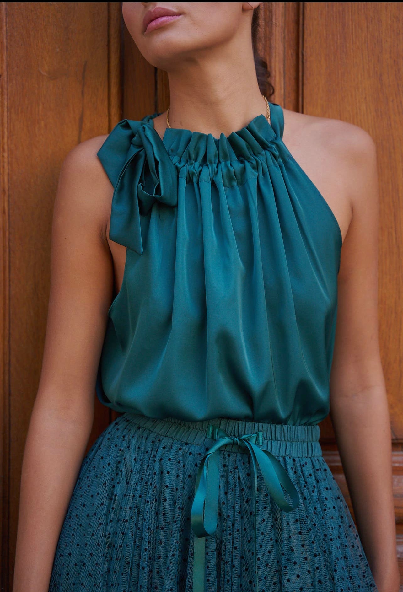 Elisabeth Satin Top