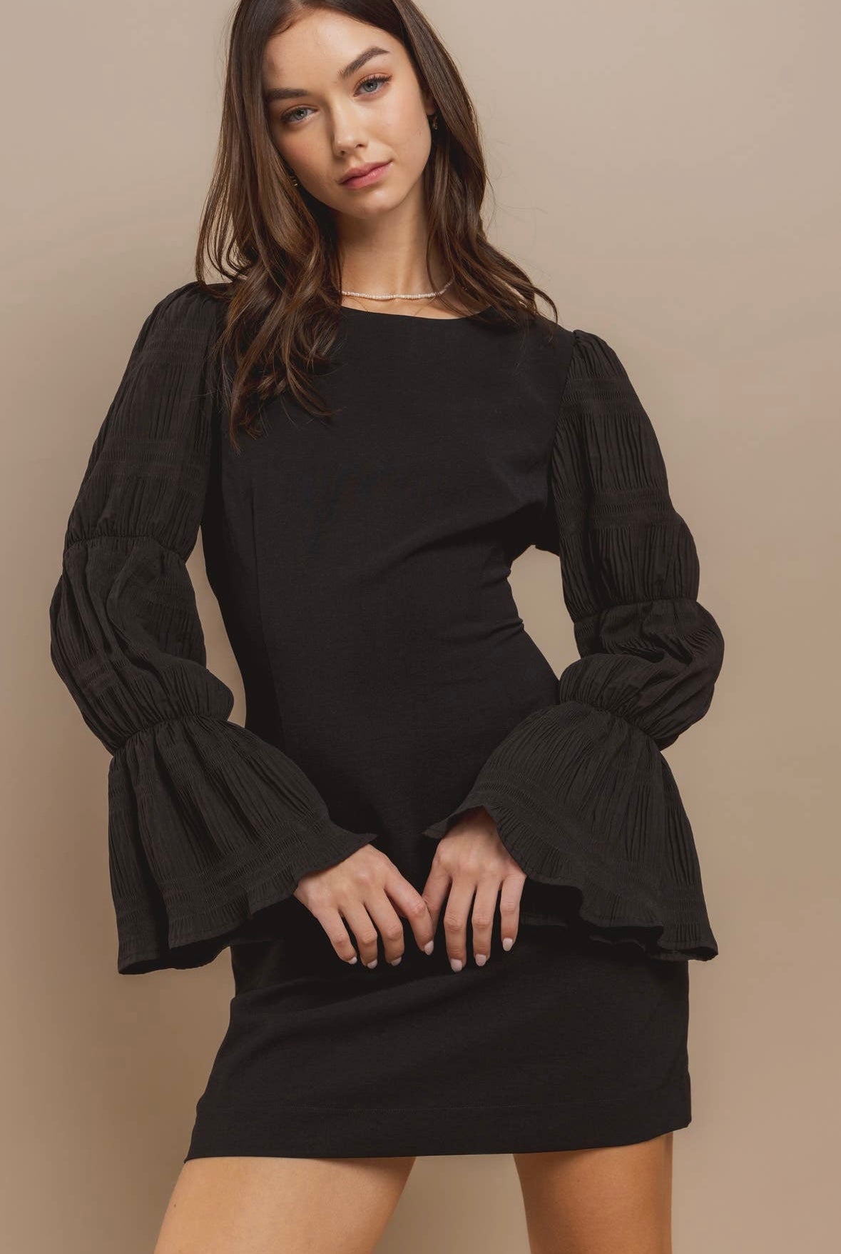 Tiered Bell Sleeve Dress