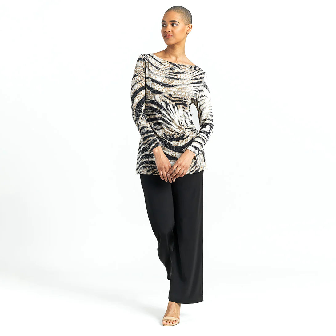 Clara Sunwoo Side Twist Tunic Zebra
