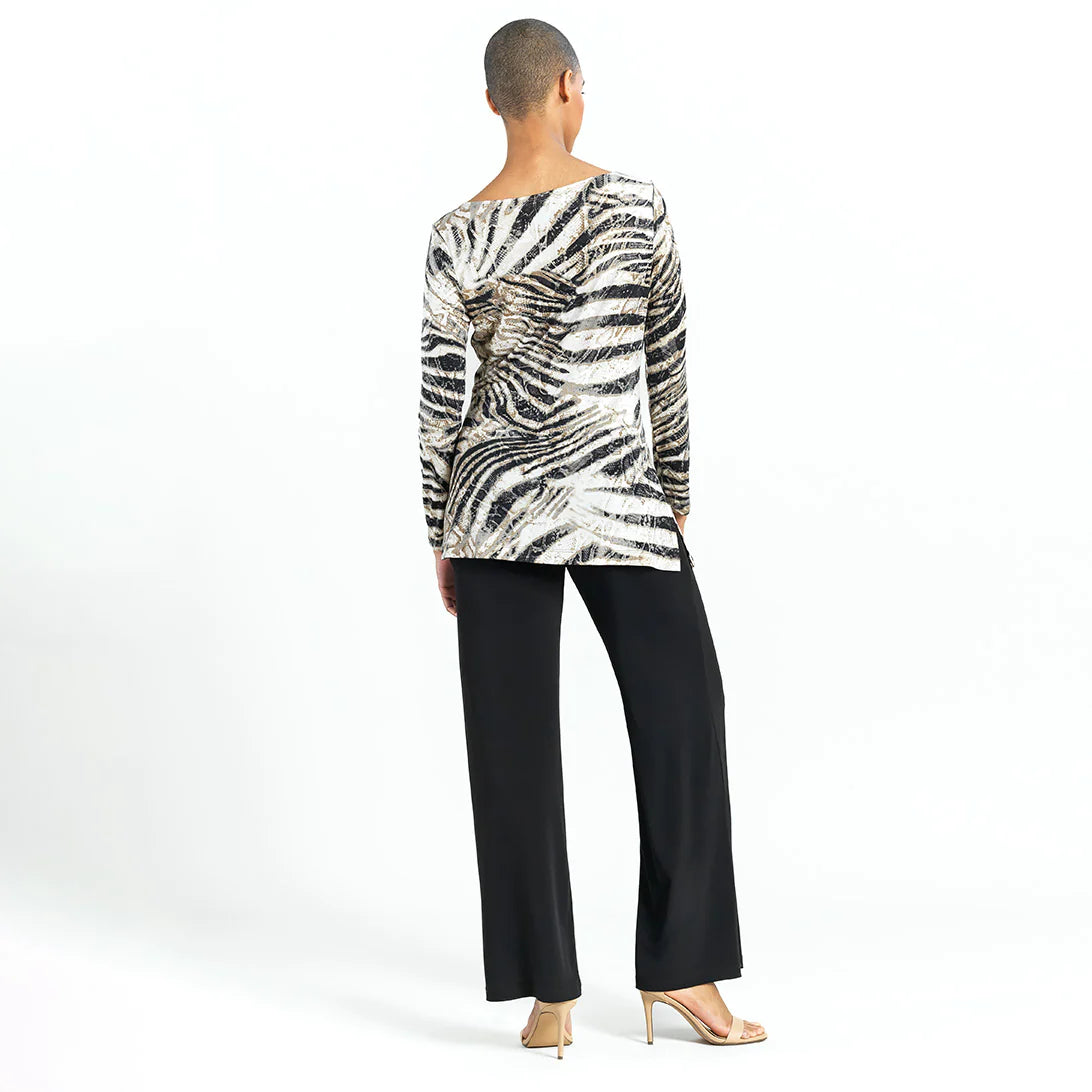 Clara Sunwoo Side Twist Tunic Zebra