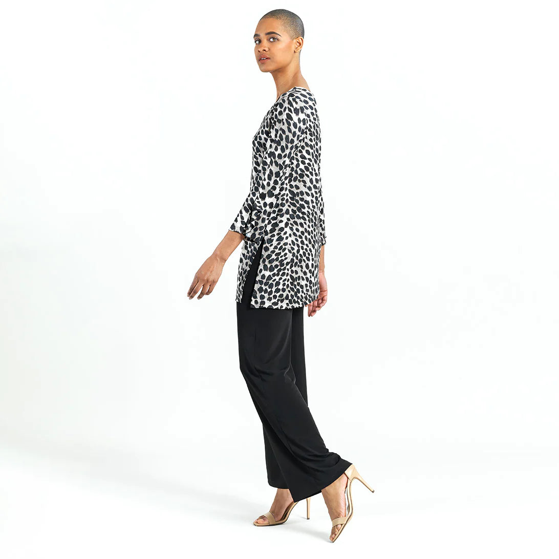 Clara Sunwoo Flutter Cuff Tunic Cheetah Spot