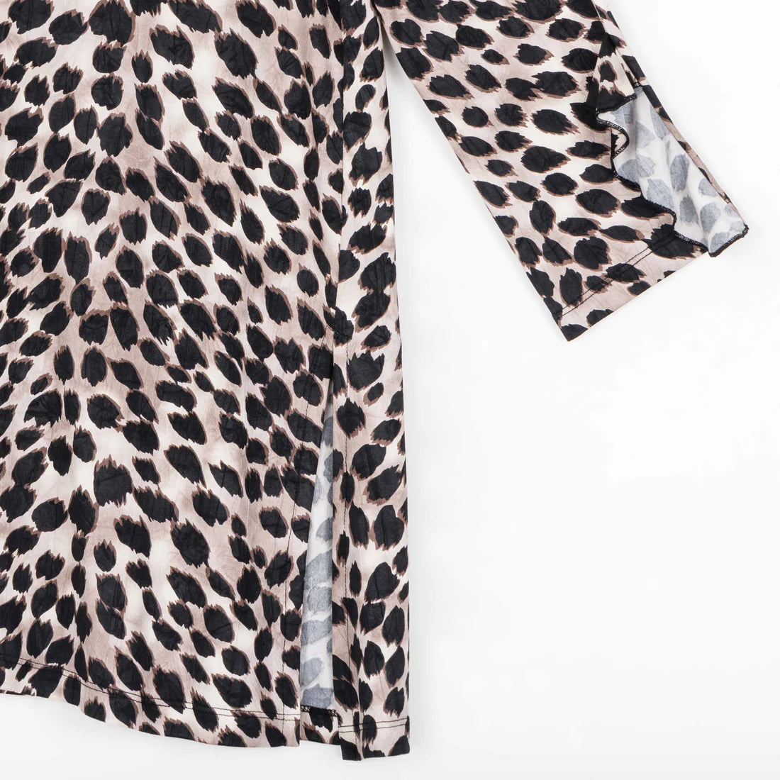 Clara Sunwoo Flutter Cuff Tunic Cheetah Spot