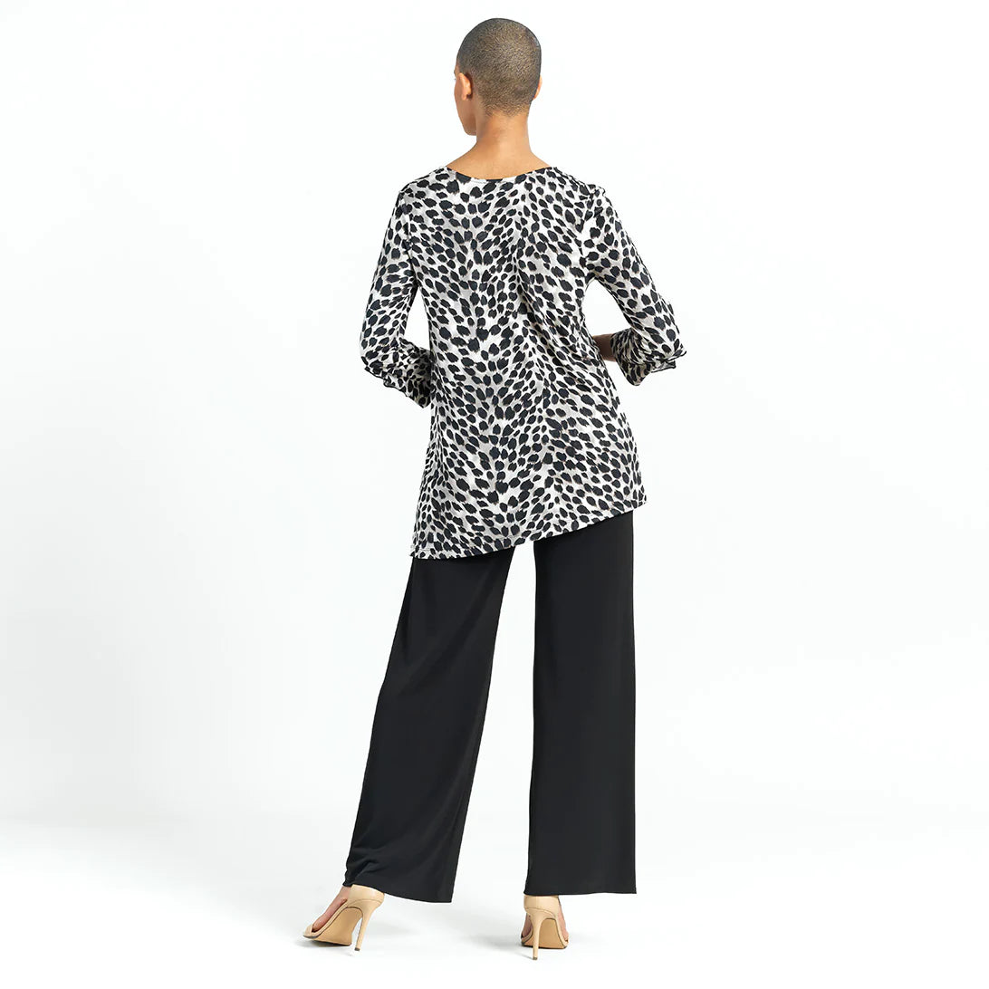 Clara Sunwoo Flutter Cuff Tunic Cheetah Spot