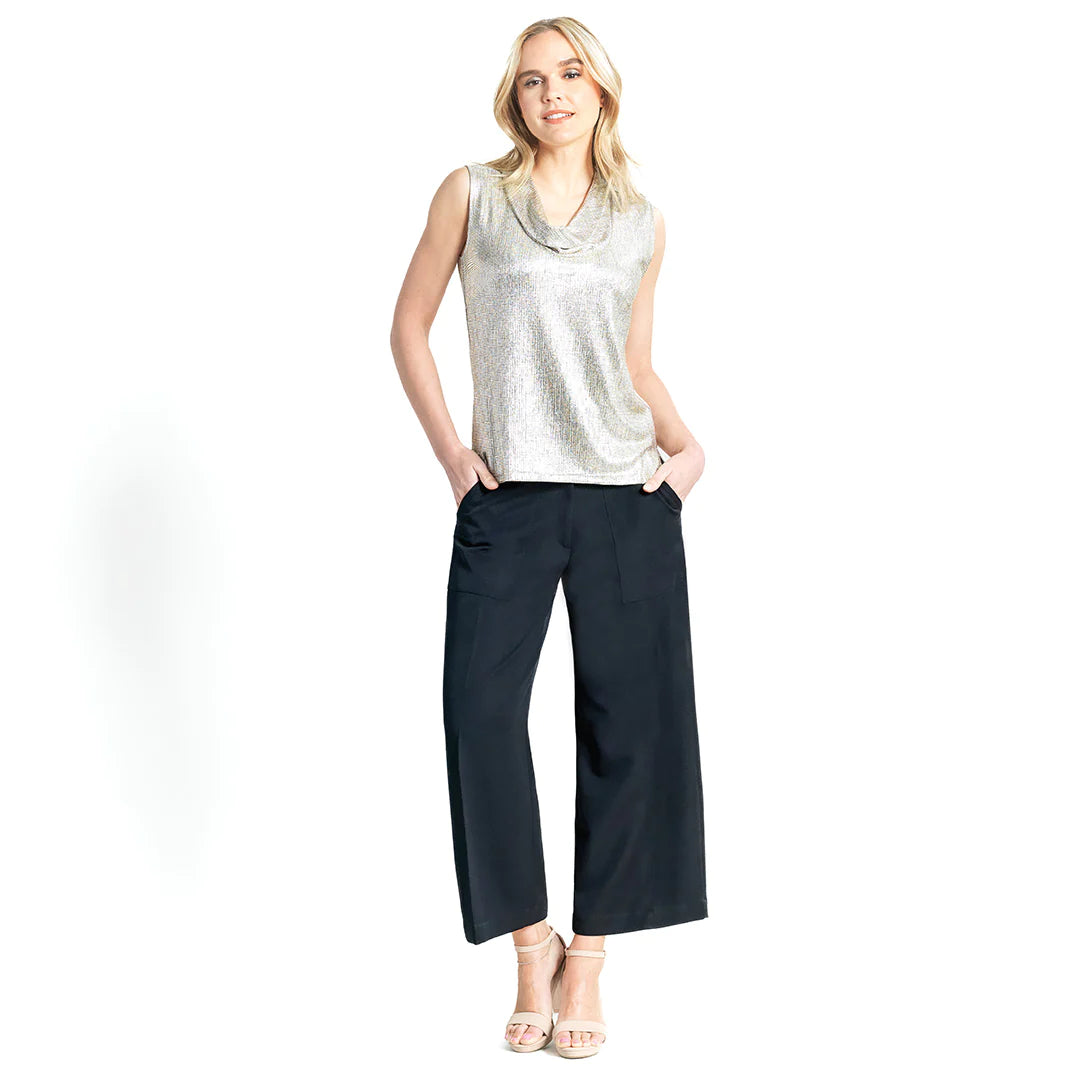 Clara Sunwoo Shimmer Foil Lame Top