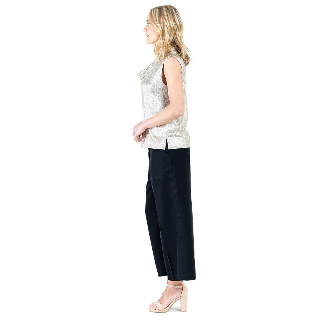 Clara Sunwoo Shimmer Foil Lame Top