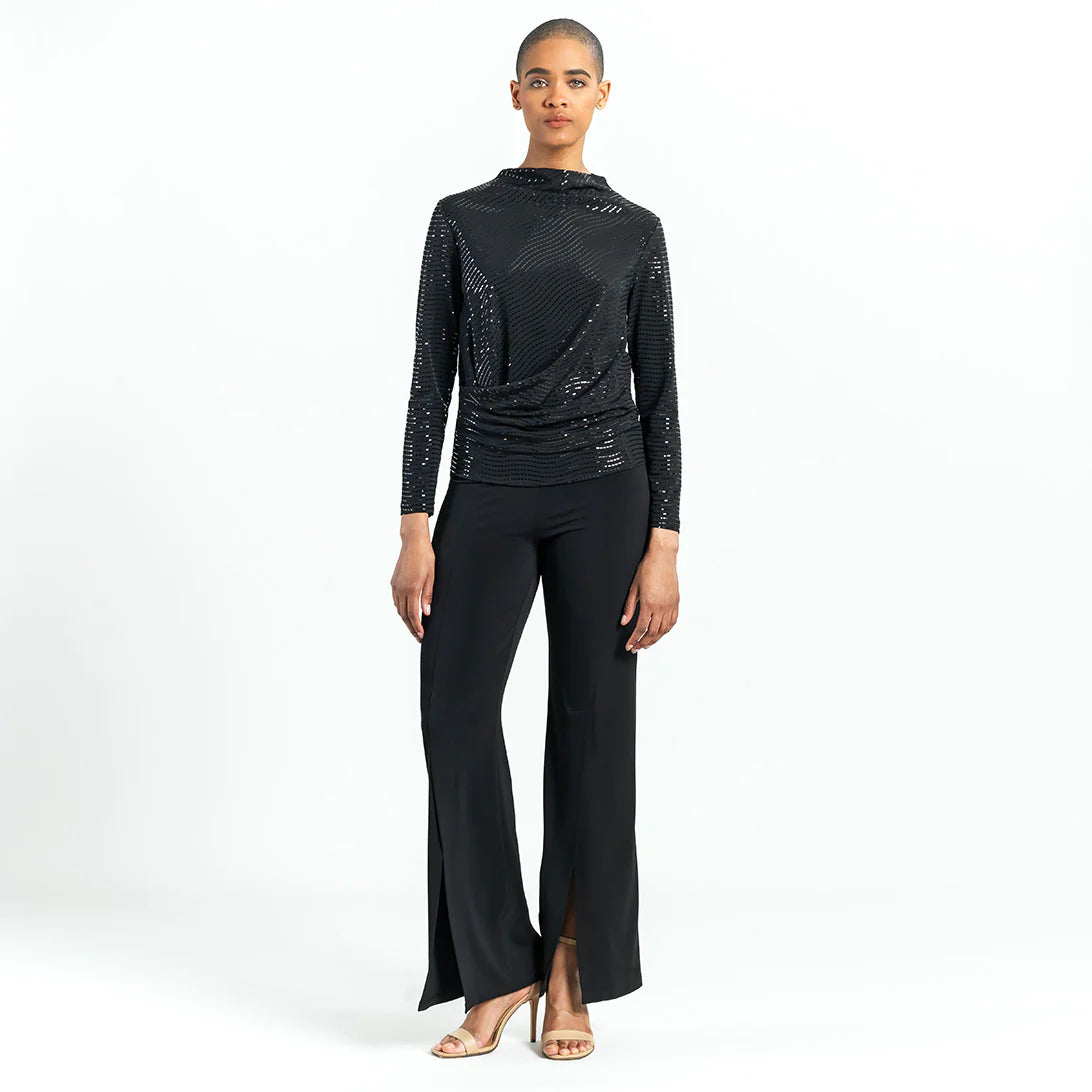 Clara Sunwoo Shimmer Embellished Boat Neck Top
