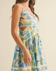 CUT OUT LACE TRIM DRESS
