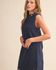 Embroidered Shift Dress