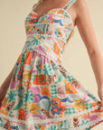 CUT OUT LACE TRIM DRESS