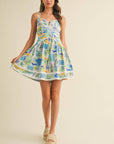 CUT OUT LACE TRIM DRESS