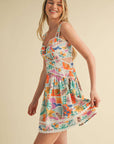 CUT OUT LACE TRIM DRESS