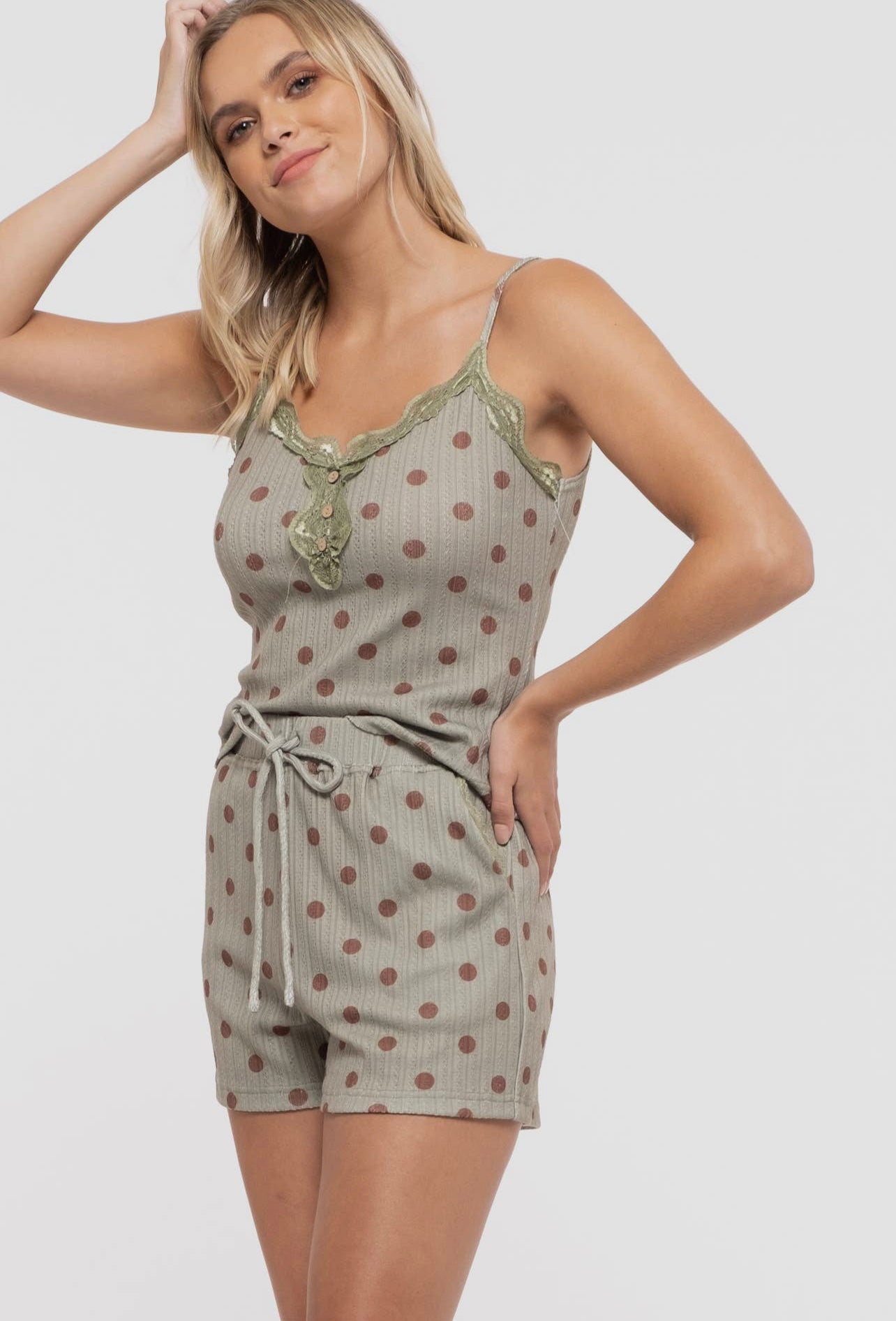 Polka Dot Shorts Set