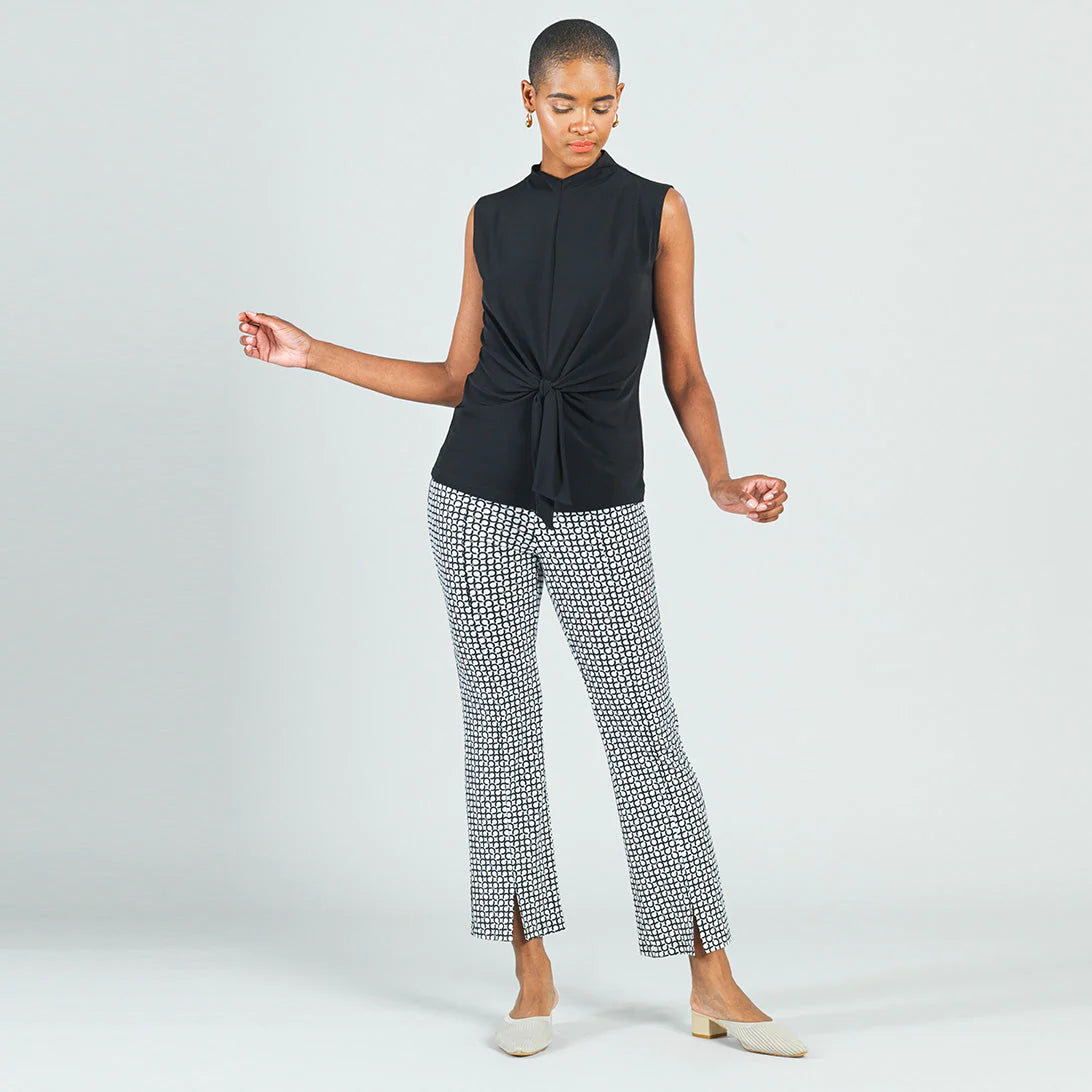 Clara Sunwoo Center Seam Front Slit Ankle Pant Chain