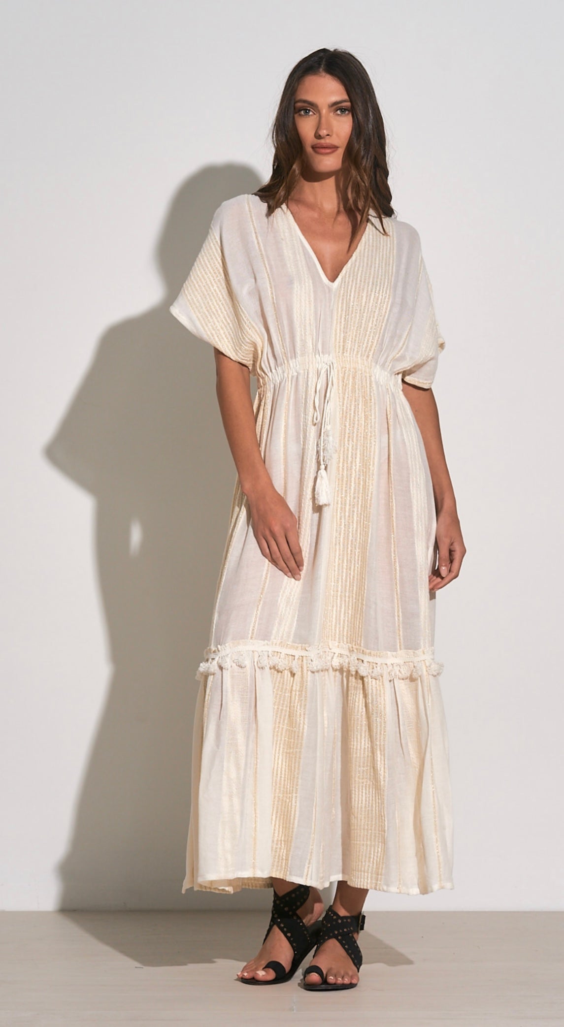 Elan Ruffle Bottom Maxi