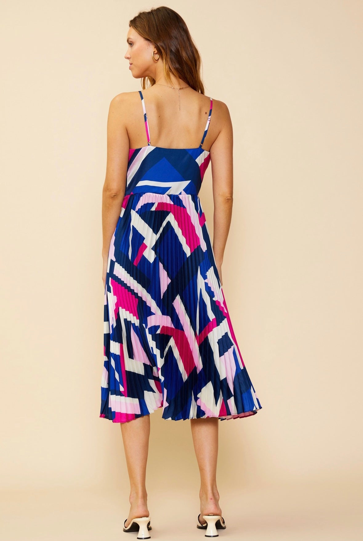 Hyper Geo Pleated Dress
