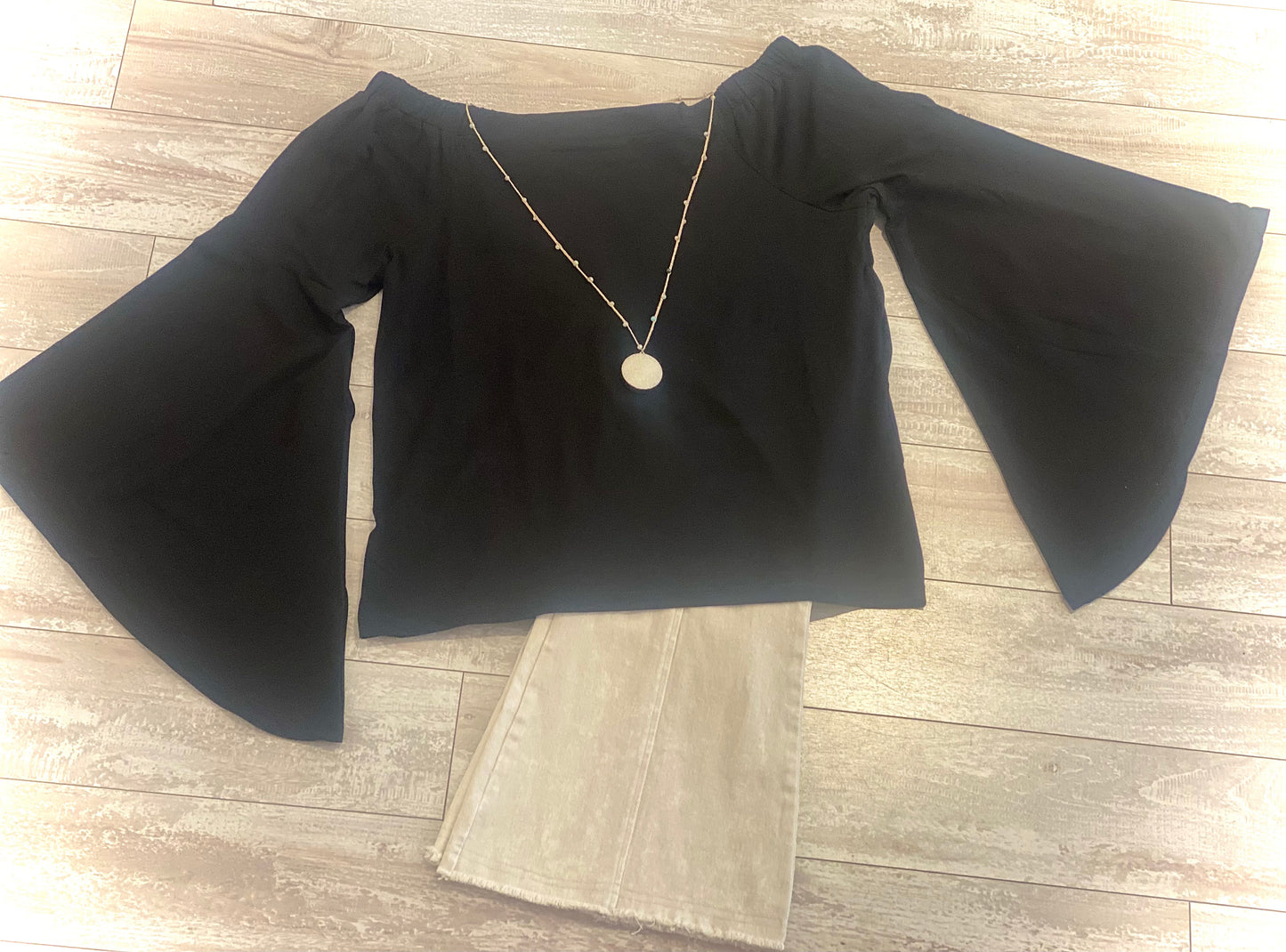 Off Shoulder Bell Sleeve Top