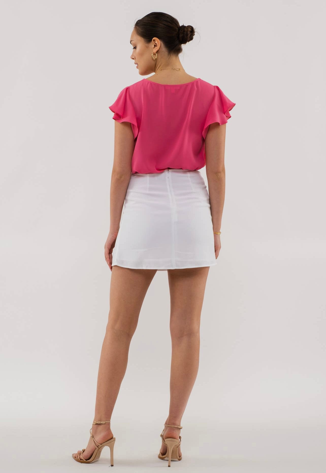 Line Lace V Neck Blouse