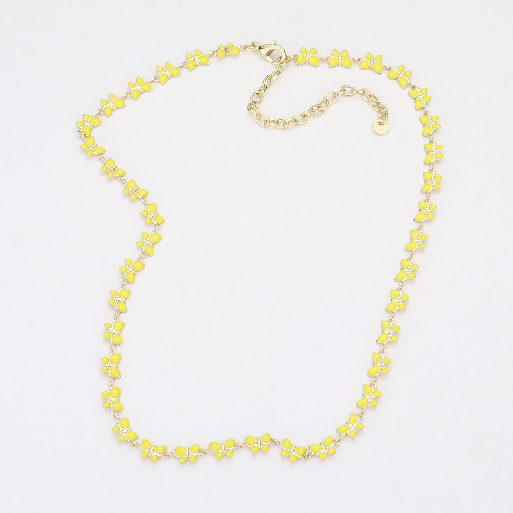 Yellow Butterfly Necklace