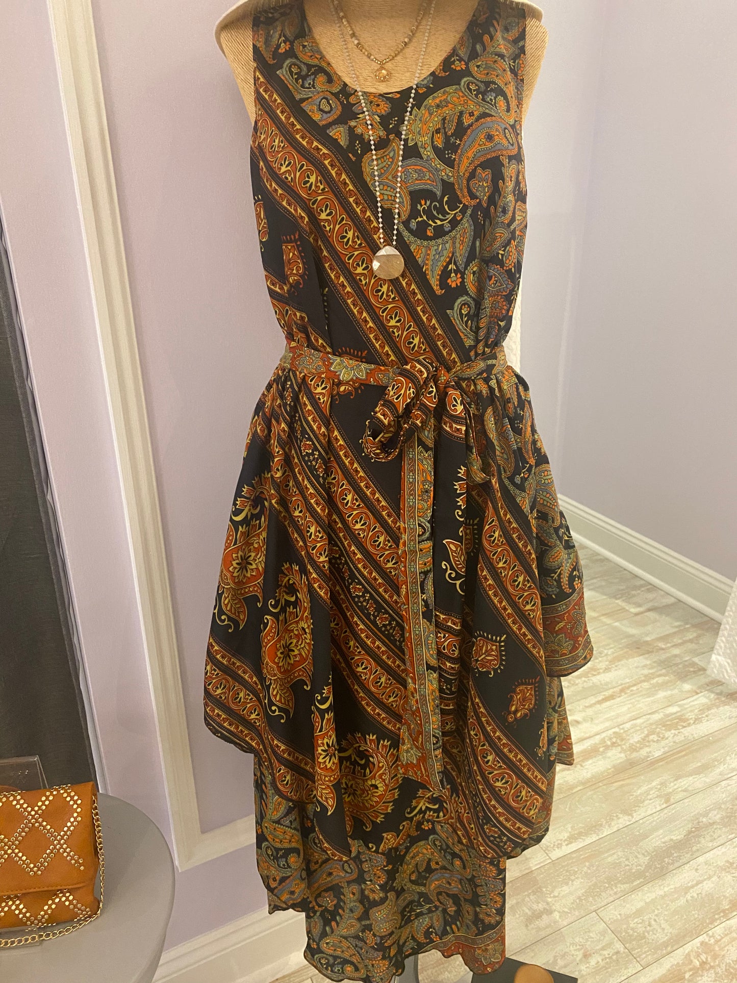 Silk Layered Tank Dress