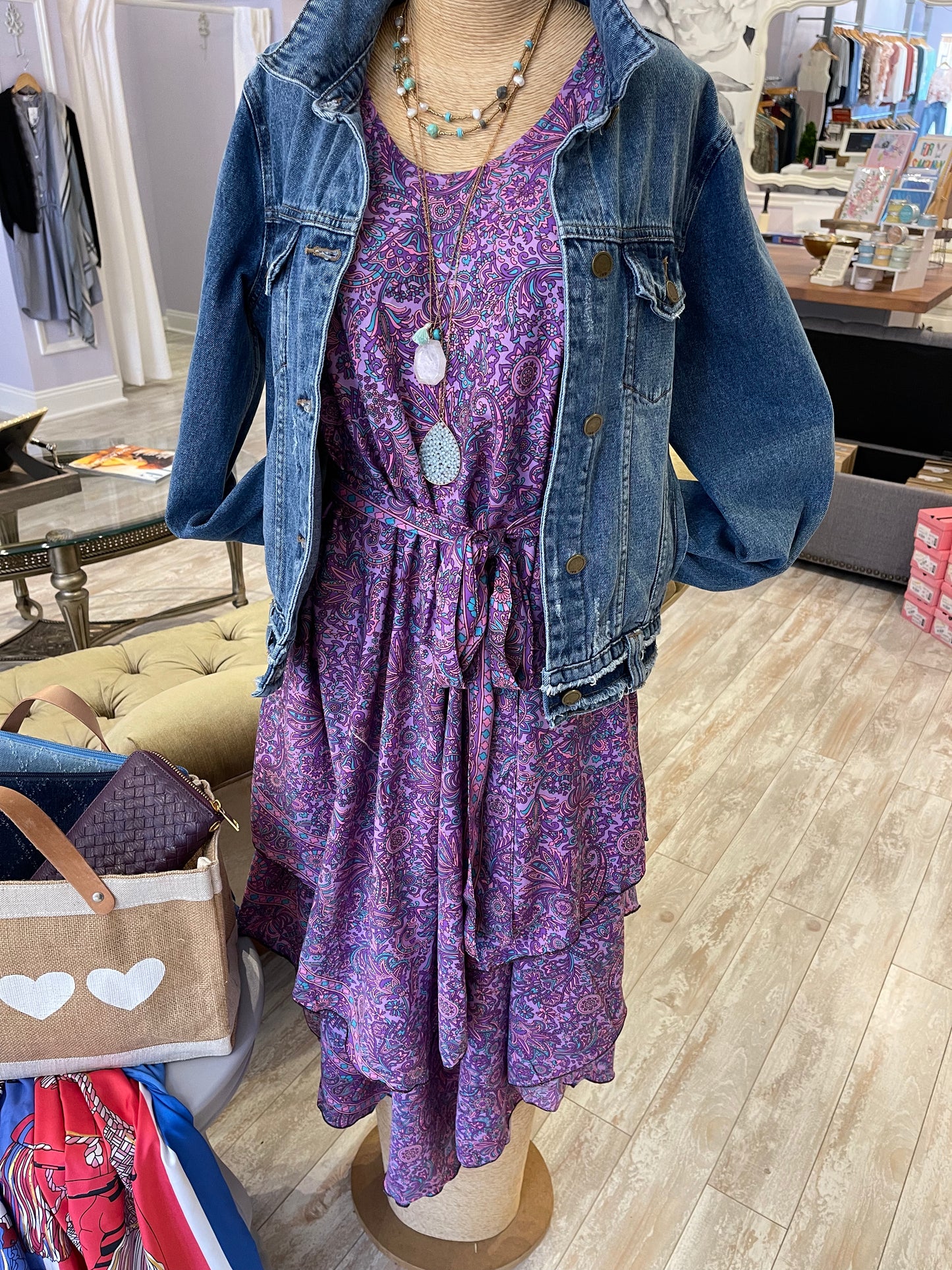 Silk Layered Tank Dress