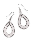 Mosaic Open Teardrop French Wire Earrings