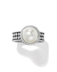 Pebble Dot Pearl Wide Band Ring