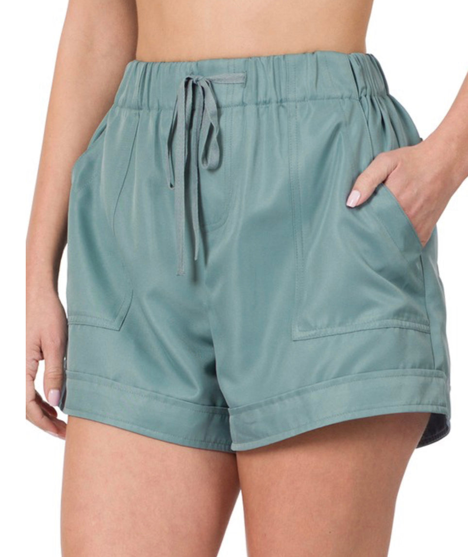 Blue Gray Woven Short