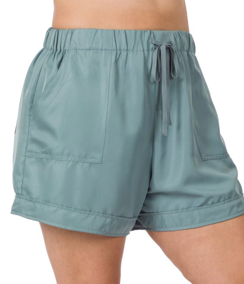 Blue Gray Woven Short