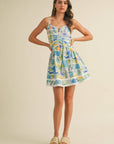 CUT OUT LACE TRIM DRESS