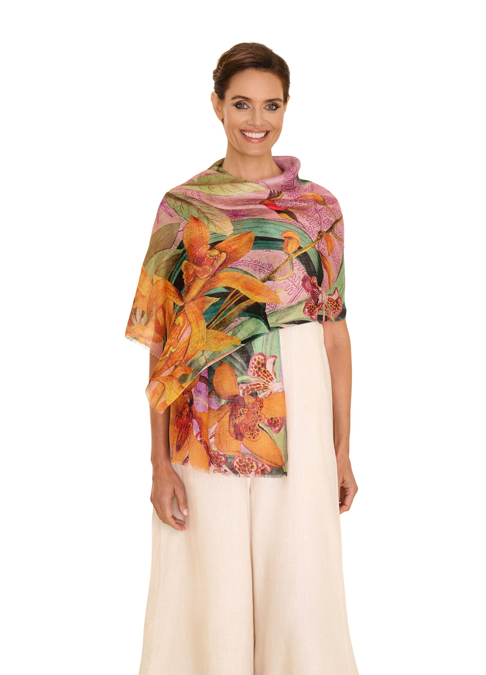 Linen/Cotton Scarf Botany Bliss
