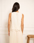 Embroidered Tulle Tank
