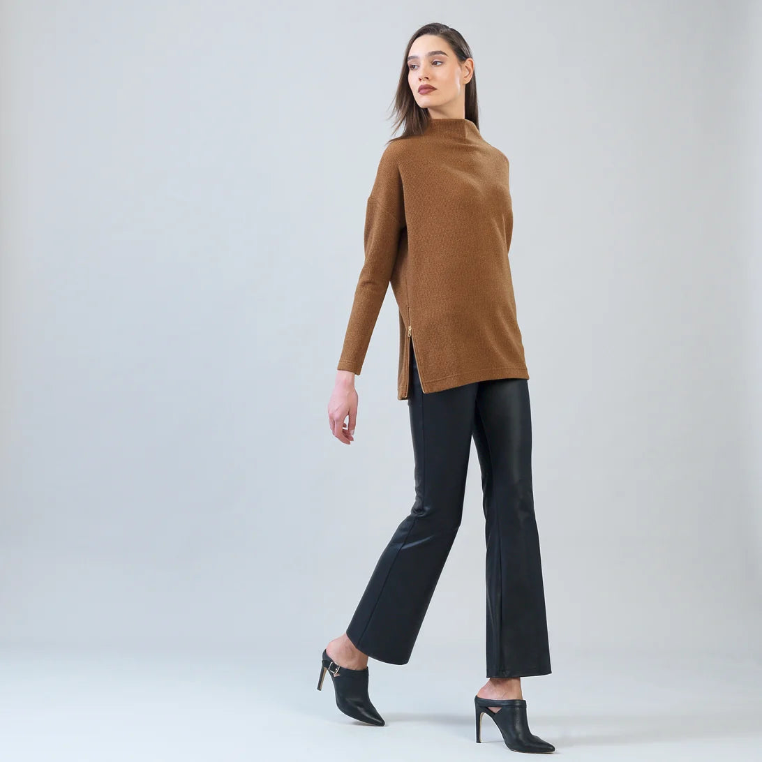 Clara Sunwoo Plush Ribbed Zipper Vent Tunic