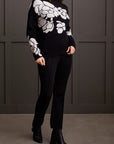 Knit Jacquard Funnel Neck Sweater